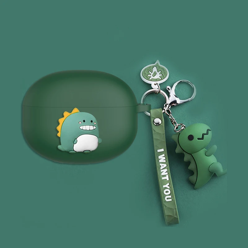 غطاء سماعات سيليكون لبراعم Realme ، حقيبة ، كرتون ، رواد فضاء ، باندا لطيف ، ديناصورات ، T300