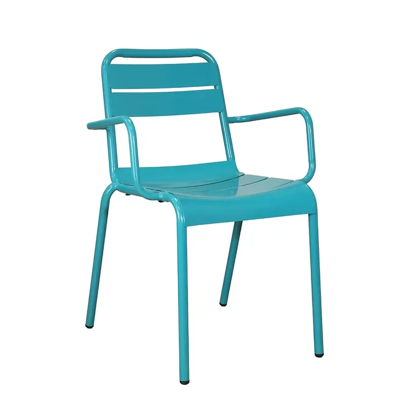 Outdoor Dining Table and Garden Armchair Set for 4 Waterproof and Anti-Rust for Garden, Patio and Restaurant Terrace