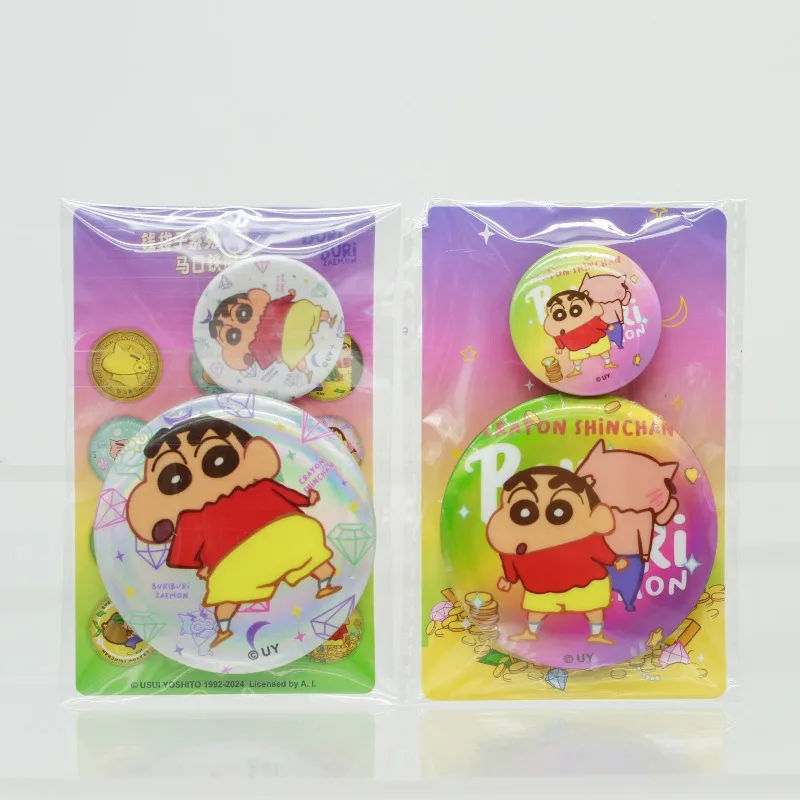 

Crayon Shinchan Blind Box Toys ACG Accessories Cute Anime Badge Buriburi Zaemon Brooch Pins Collect Decoration