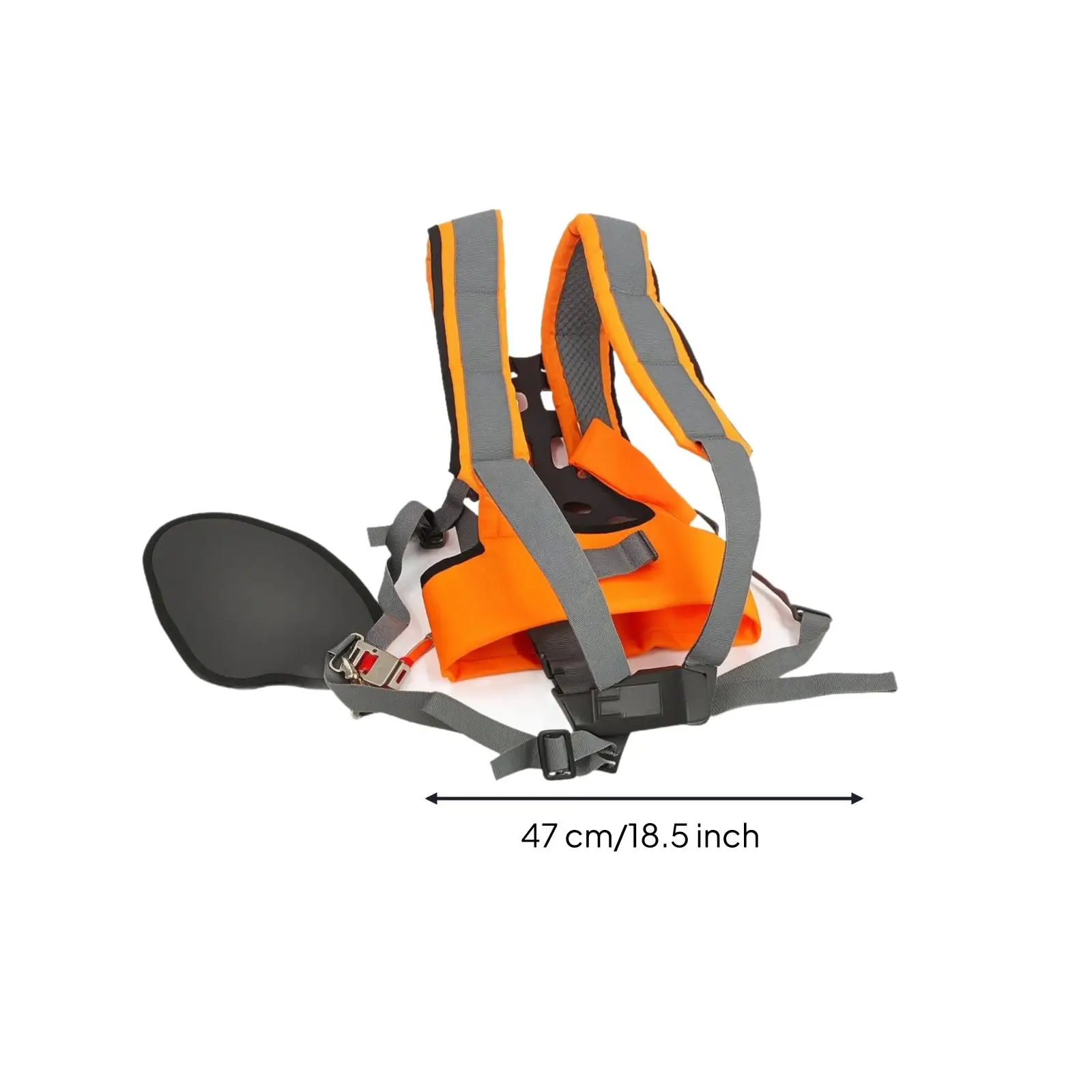 Lawn Mower Harness for Trimmer for Grass with Ergonomic Back Panel Adjustable Fit Reduced Fatigue Design