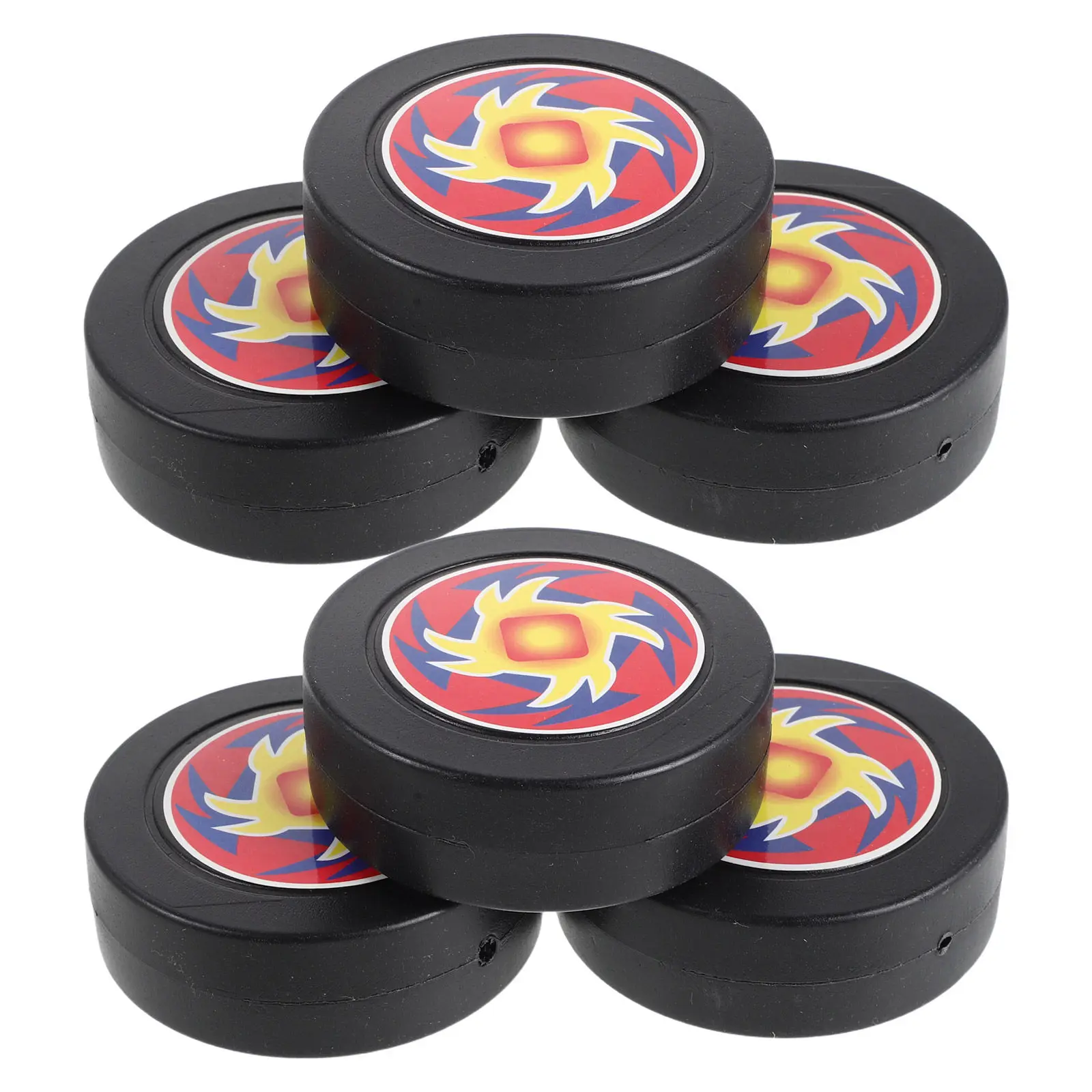 

6Pcs Kids Hockey Pucks 2.7 Inch Vibrant Lightweight PP Material Outdoor Roller Street Hockey Practice Pucks for Concrete