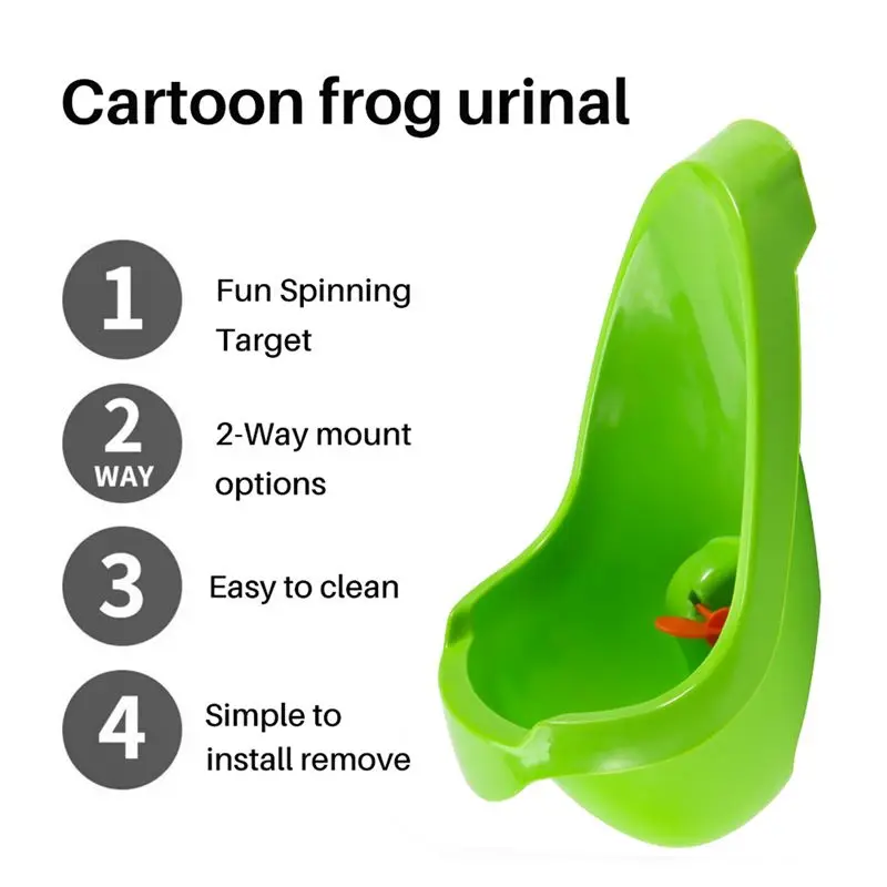 

A63T-1 X Fun Pot Children Frog-Shaped Urinal (Green)
