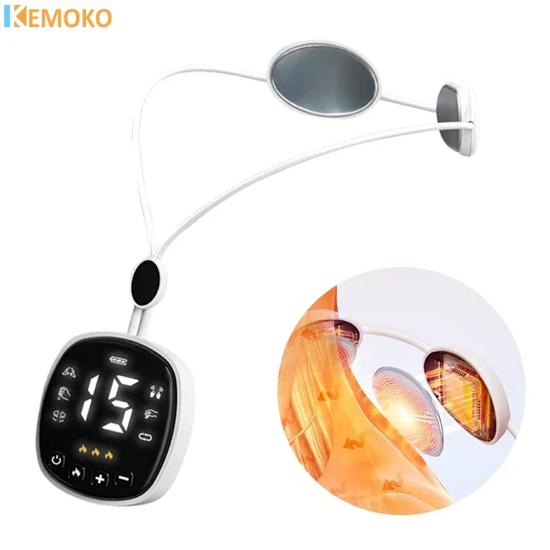 

Smart Electric Neck Massager EMS Micro-Current Cervical Spine Massager Portable Muscle Stimulator TENS Pulse Hot Compress Neck