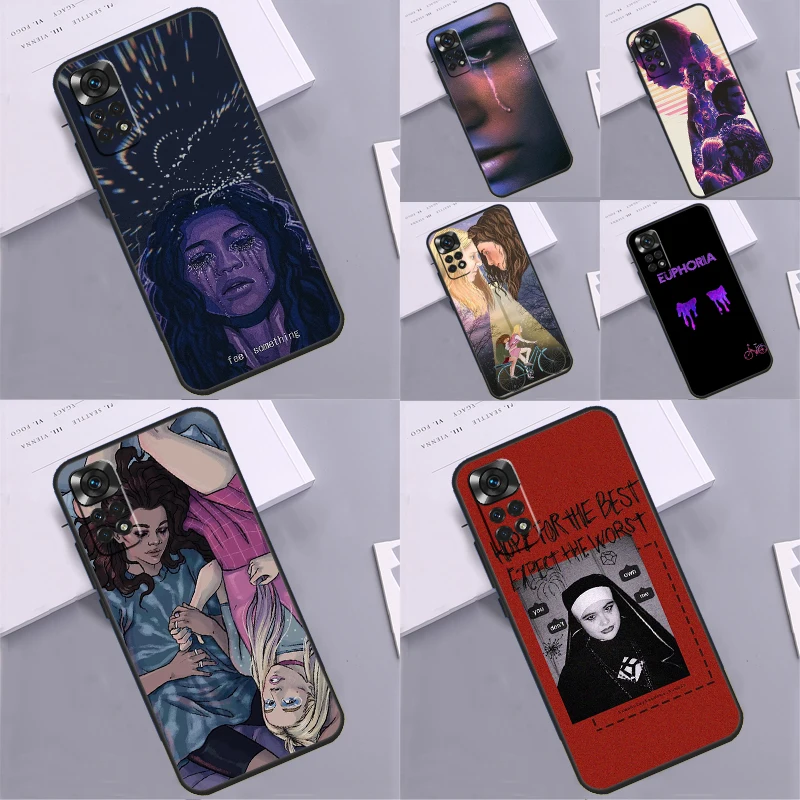 Coque euphorie série TV américaine, pour Xiaomi Redmi Note 14 13 Pro 9 10 11 12 Pro 10S 11S 12S Redmi 13C 10C 12C 14C