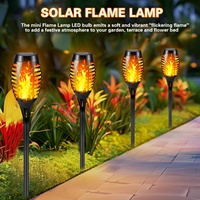 8pcs Solar Powered Flickering Flame Garden Lights Solar Charging 600mAh Nickel Battery for Lawn Yard Sidewalk