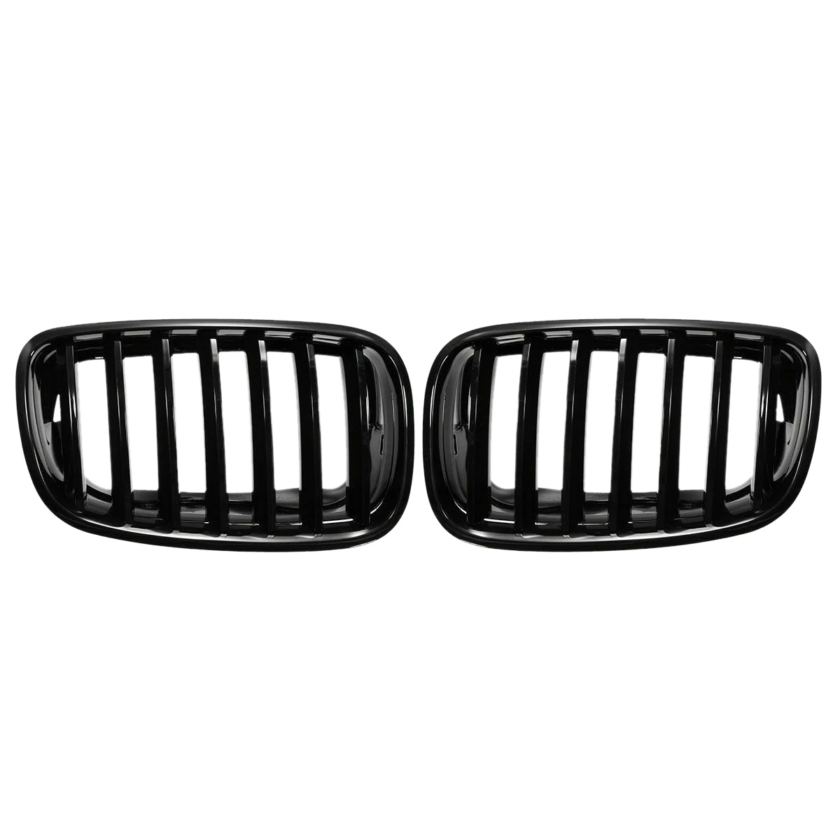 

1 Pair Glossy Black Front Hood Kidney Grille Grill for X5 X6 E70 E71 2007-2013 51137157687