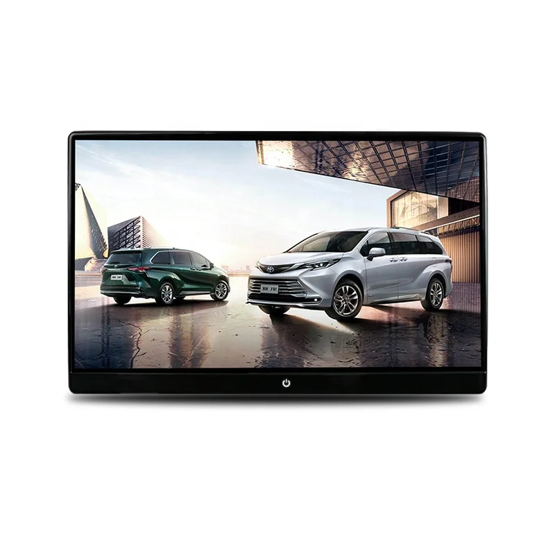 14'' Headrest Monitor Screen Radio Video Display 1080P Video HD Digital TFT Screen Wide Screen Ultra-Thin Mounted Car