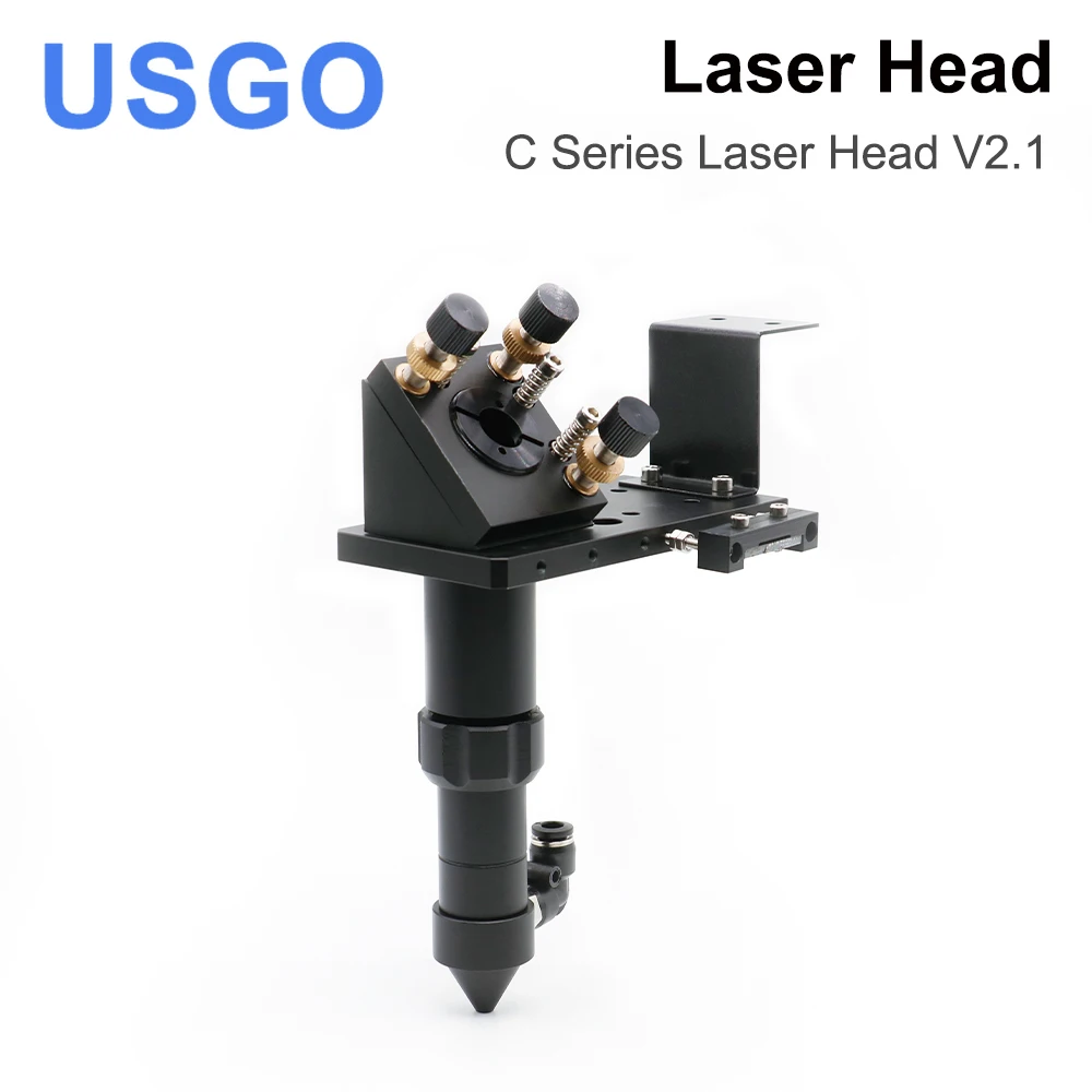 

USGO C Series CO2 Laser Head Dia.18 FL38.1& Dia.20 FL50.8/63.5/101.6mm Mount for Laser Engraving Cutting Machine(Black)