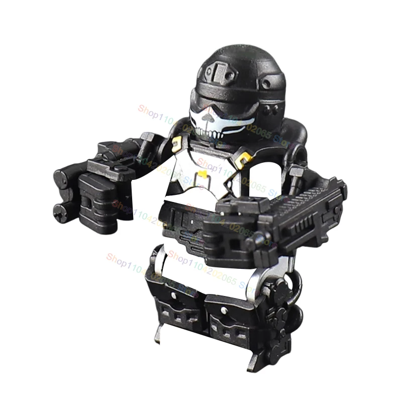 MOC Skeleton Heavy Armor Figures Soldiers Knights Building Blocks Armored Army Scene Weapons Bricks Assemble Toys