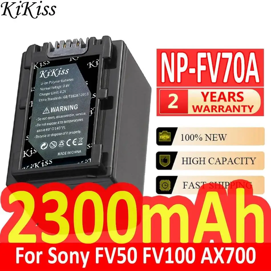 

2300Mah NP-FV70A For Sony FV50 FV50A FV100 AX700 AX45 60 AX100E AXP55 EAX40 Camera Battery Long-Lasting Performance