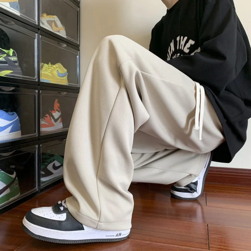 Outdoor heren modieuze trendy sport vrije tijd broek met rechte pijpen Comfortabele en veelzijdige hoogwaardige broek voor het hele seizoen