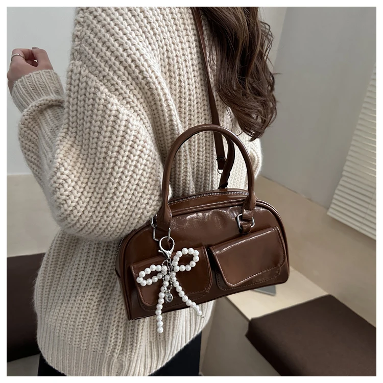 Bolso de Gran Capacidad para Viajes, Nuevo Estilo Invierno 2025, Bolso de Hombro/Axilar, Alto Valor Estético, Bolso Boston/Bo...