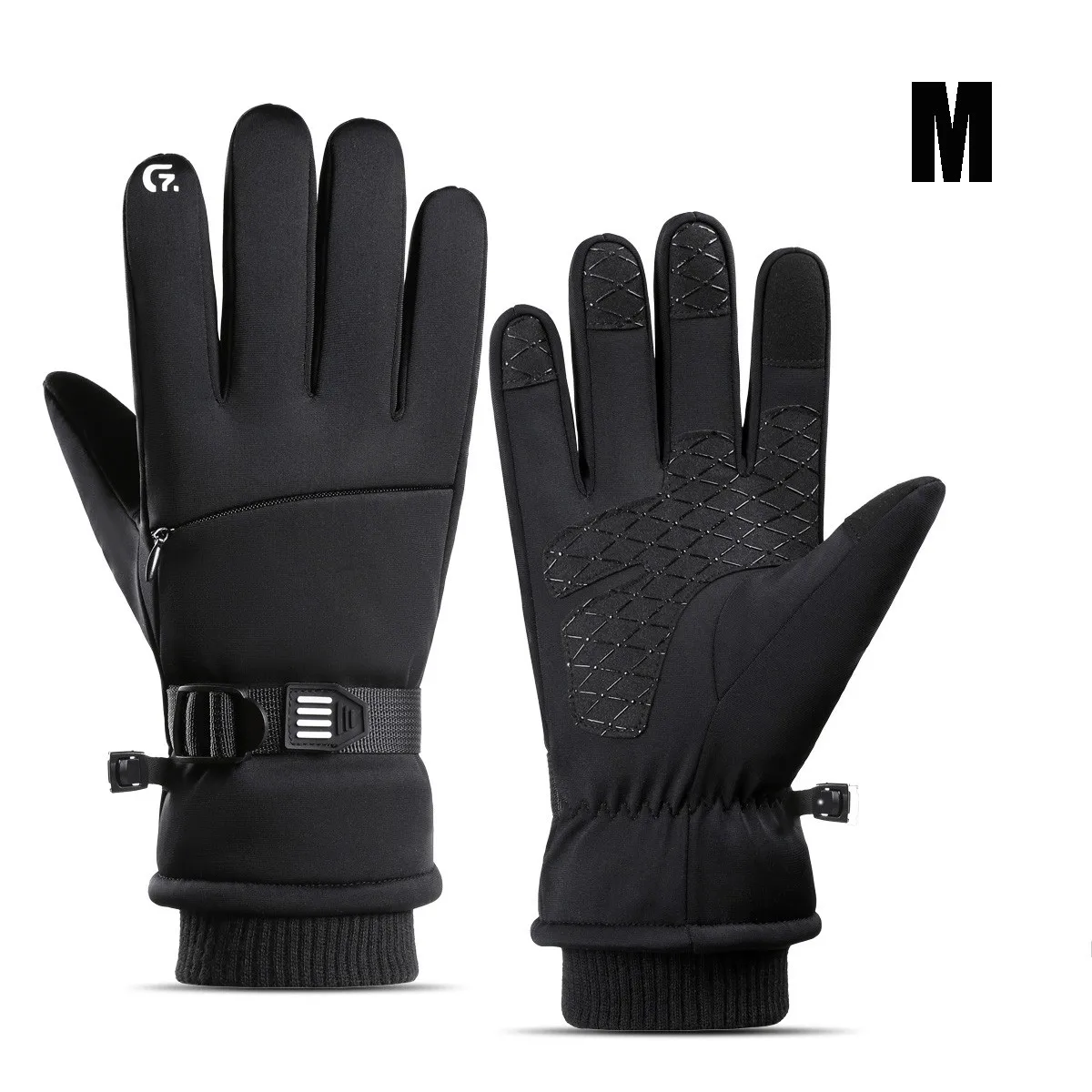 AliExpress 1 Pair Full Fingers Gloves Winter Outdoor Warm Cycling Gloves Touch Screen Gloves 3 layers of Thickening Sports Ski Gloves
