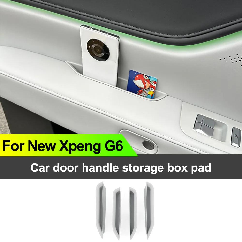 4 Pcs Fit For New Xpeng G6 2026 Door Handle Storage Box Automotive Modification Supplies Silicone Pad Waterproof And Dustproof