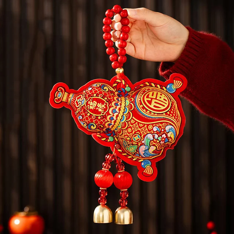 Decoración de Año Nuevo Chino 2026, Colgante de Caballo para Puerta, Decoración Tet, Adorno Colgante, Suministros para el Festival de Primavera