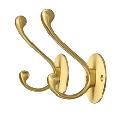 Brass Entry Door Rear Wardrobe Coat Hook Entrance Metal Coat Hook Gold Kitchen Single Non-punching Hook