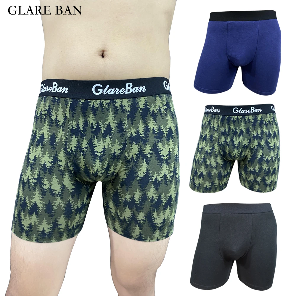 3pcs Pack Mid-Long Slips Boxer Shorts for Men Underwear Cotton Panties Male Underpants Sexy Homme Boxershorts Box Calvin