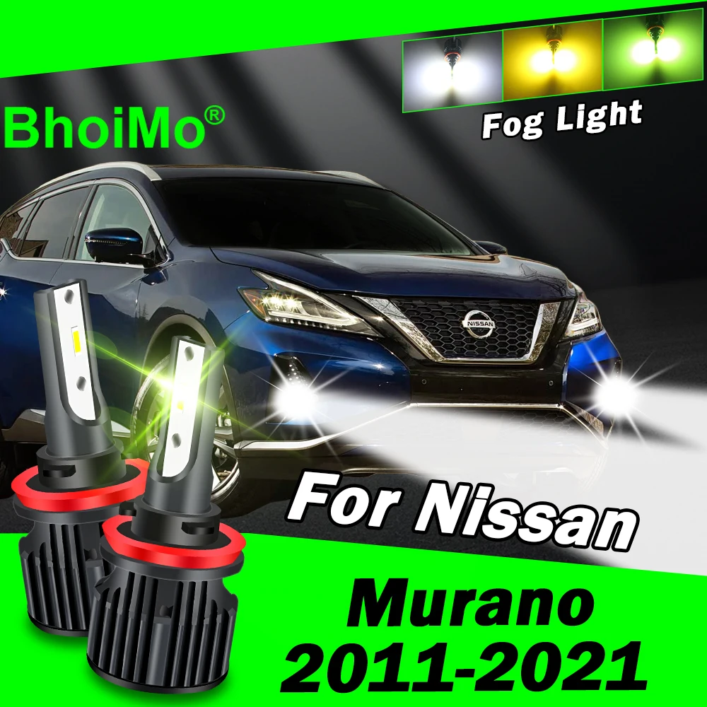 

BhoiMo для Nissan Murano, передняя противотуманная фара, лампа 2011, 2012 2013, 2014, 2015, 2016, 2017, 2018, 2019, 2020 2021, светодиодные лампы