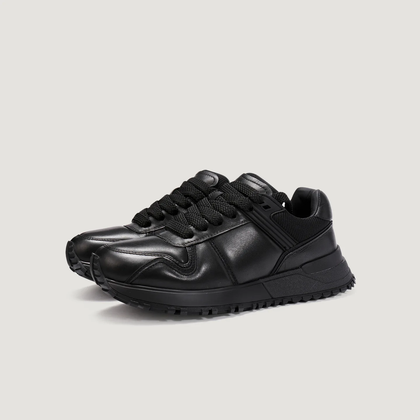 Men  Spring Genuine Leather Dad Sneakers Height-Increasing Breathable Lace-Up Casual Shoes Fashion Lightweight Comfort Footwear