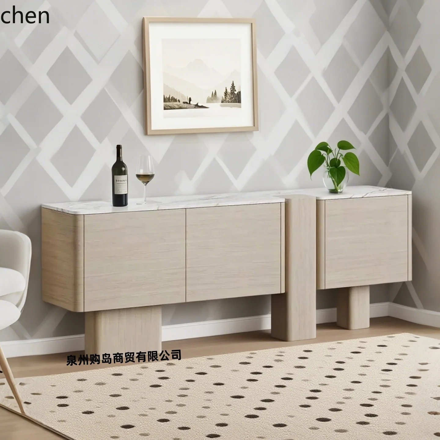 

PYH Painted Sideboard Cabinet Entrance Living Room Storage Cabinet Decorative Wall-Mounted Shoe Cabinet