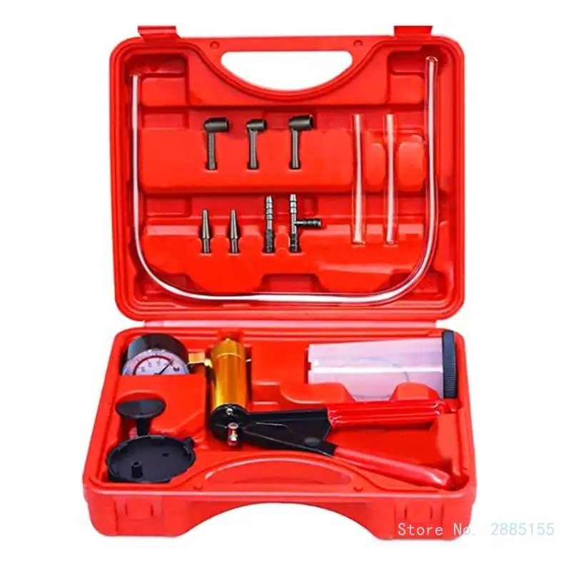 2 in 1 Automobile Handhelds Vacuum Brake Bleeder for Motorbike 16pcs Brake System Bleeding Tool