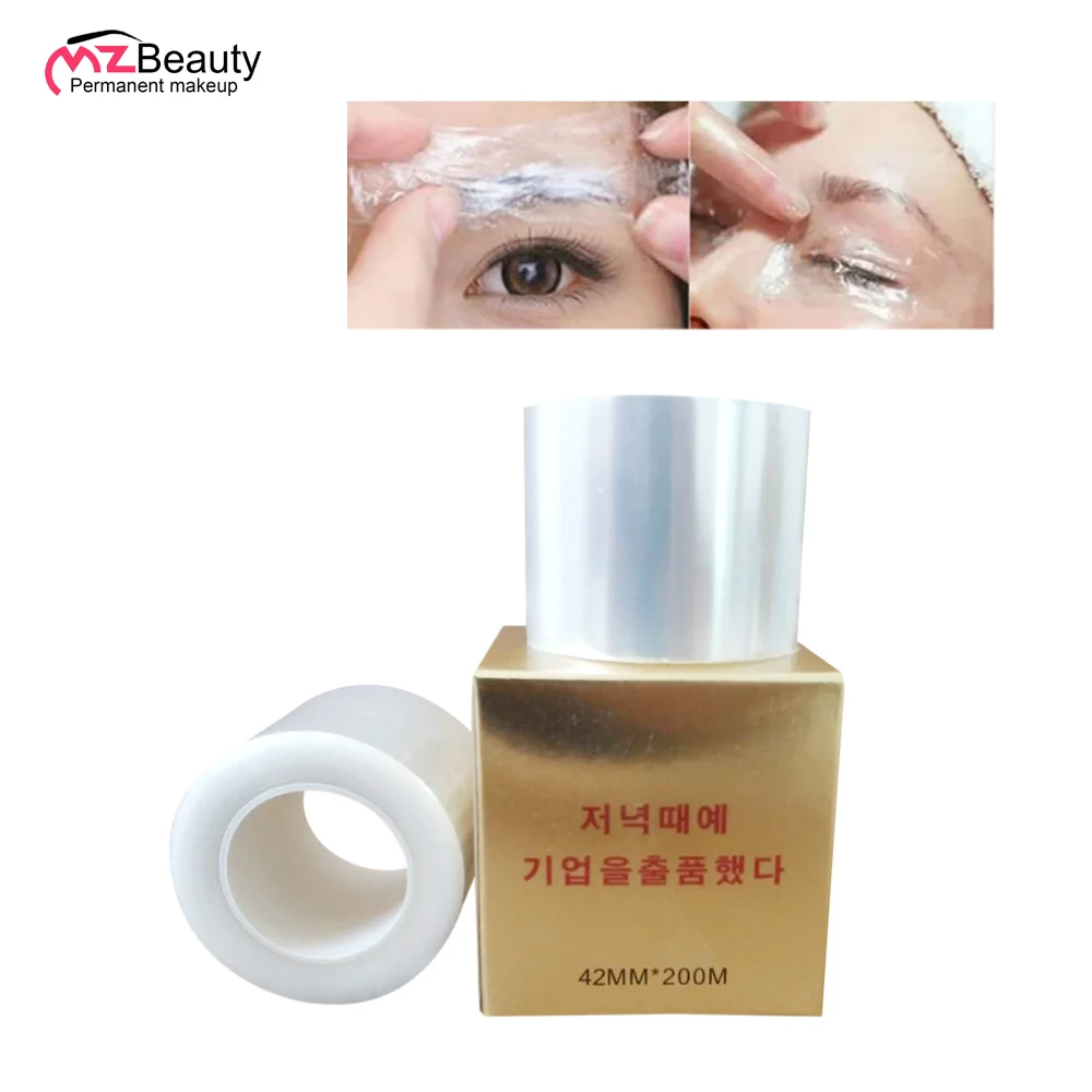 1 Roll Microblading Tattoo Clear Plastic Wrap Preservative Film Safe PE Cover Barrier Film Permanent Makeup Tattoo Supplies