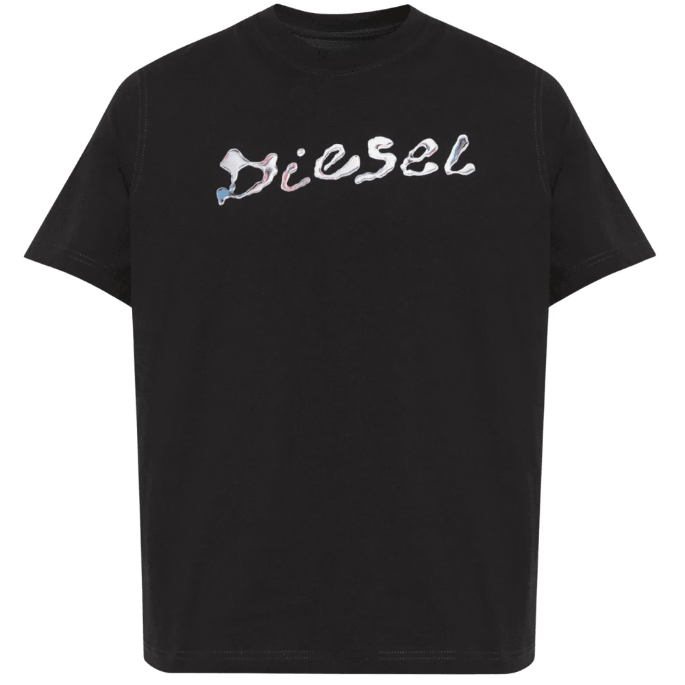 

Diesel T-Adjust-K16 Футболка с логотипом из фольги Периферийный узор с принтом Летняя элитная брендовая хлопковая мужская и женская футболка Короткая