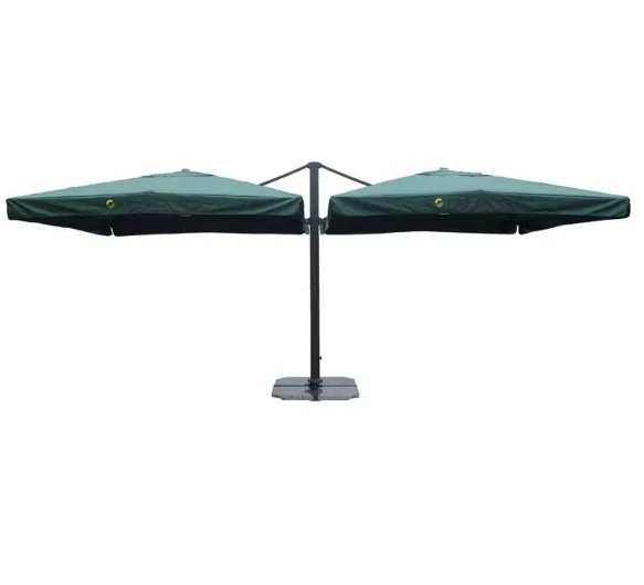 

ultiple Cantilever Square Umbrella with 2 Heads Patio Umbrella Hanging Rome Umbrella for Sale Outdoor Furniture 3-5 Years 4