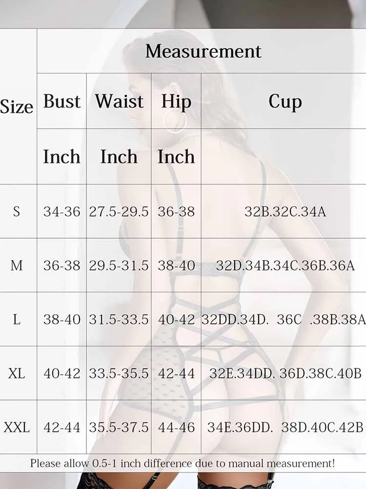 ملابس داخلية مثيرة شفافة منقطة مرحة مع أشرطة متقاطعة من الخلف مغرية ملابس داخلية مخرمة لخيال بدوار