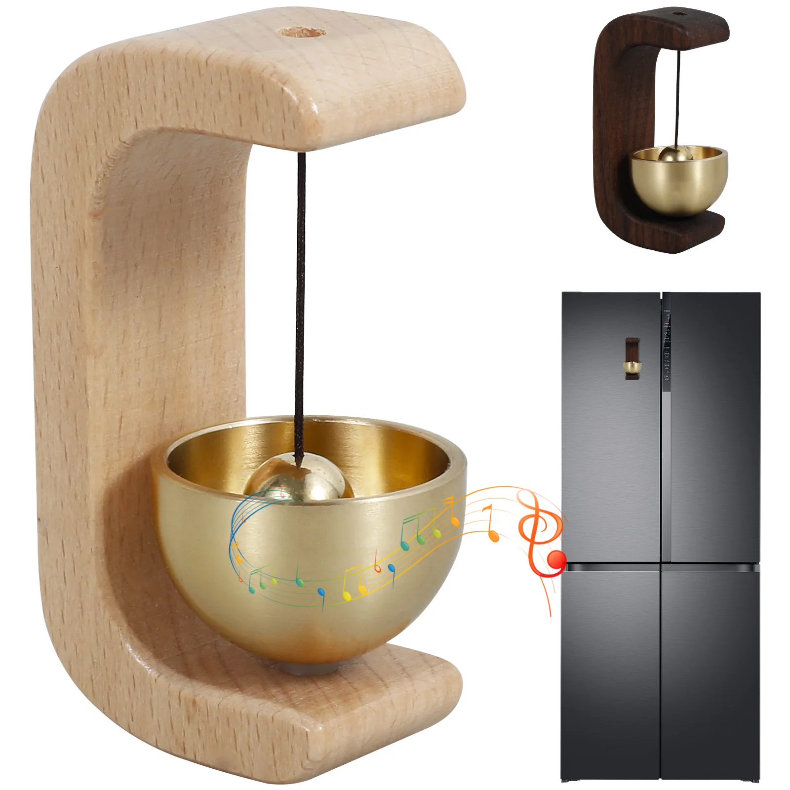 2Pcs Wooden Wind Chime Doorbell Entrance Door Bell Hanging Decoration Wind Bell Car Hanging Home Ornament Shopkeeper Remind Bell