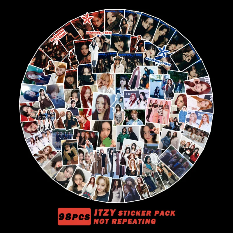 

Spot Goods 98ZhangITZY BORN TO BESupporting Graffiti Stickers Korean idol group real-life decorative photo sticker