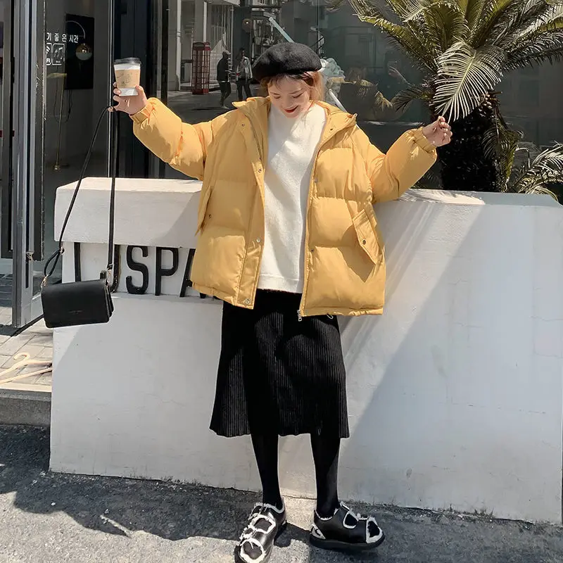 Thicken and Keep Warm 2023 Winter Cotton Overcoat Down Jacket Cotton-Padded Clothes Women's Short Style Jacket Clothes Female