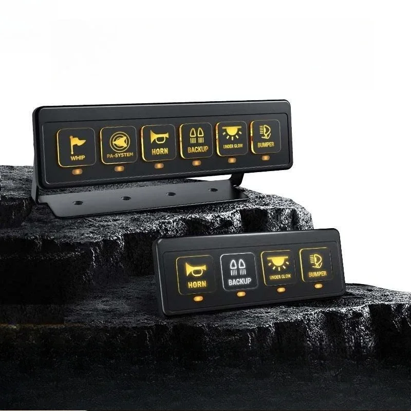 Car off-road modification LED spotlight control panel 4-position 6-position remote control modification integrated RV