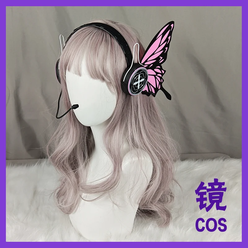 

IN STOCK MIKUU Calnee Caa Snow Sak-ura pink Butterfly fake Earphones Cosplay Props