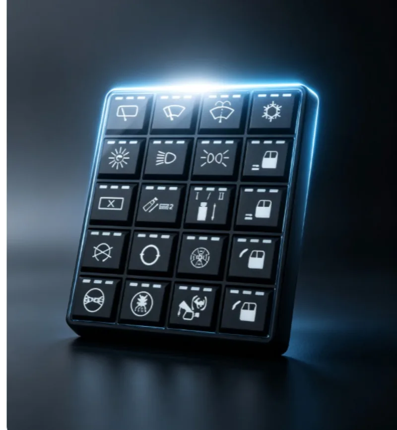 DC 12V 24V 20 Keys Push Button Switch Panel Intelligent CAN Bus Keypad CANbus Button Panel Automotive Keypad
