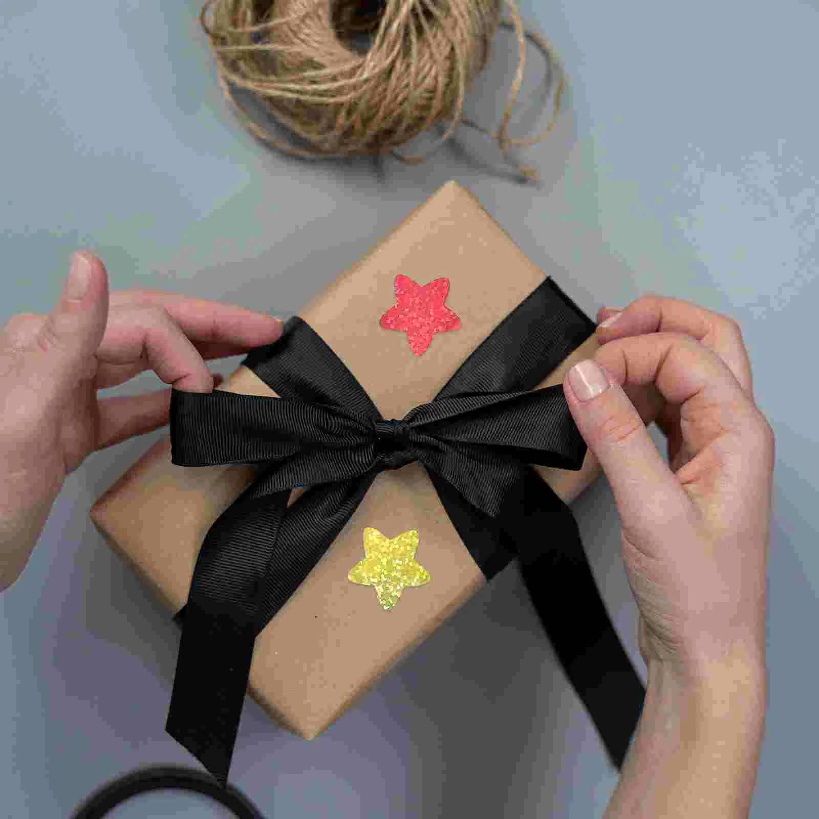 1 Roll Five-point Star Stickers Students Reward Stickers Five-point Star Shaped Adhesive Stickers removable five-point star stic