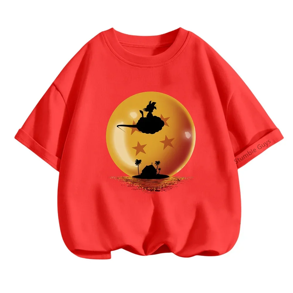 Dragon Ball Z T Shirt Children New Kawaii 2024 Funny Summer Cartoon 3D T-shirt For Boys Girls Kid Clothing Unisex Short Sleeves