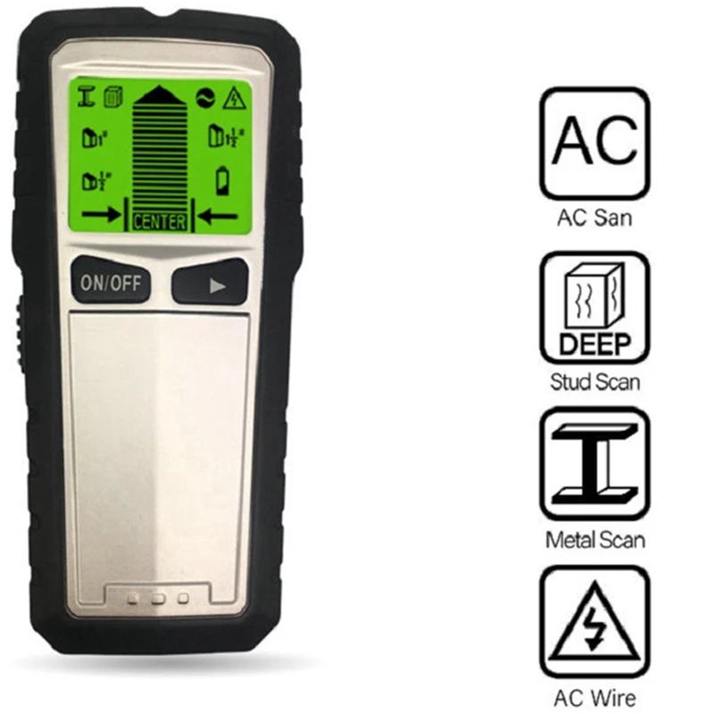 FULL-Wall Scanner 3 In 1 Electronic Stud Sensor Wall Wood Detector Beam Detector Stud Detector With HD LCD Display Wood Metal