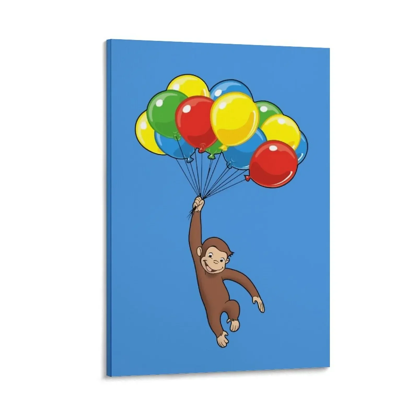 

Curious George with balloons Canvas Painting wall decoration aesthetic room decor bedroom decoration