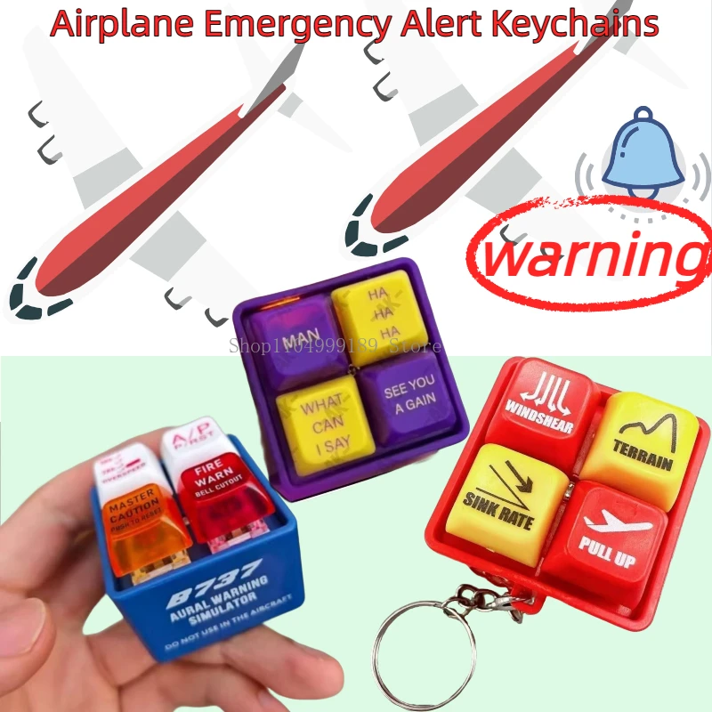

EGPWS 737 Warning Sound Airplane Emergency Alert Keychains Simulator Aviation Flight Route Crew Alert Booster Home Decor
