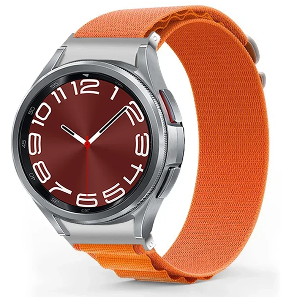 20mm Alpine Nylon Band For Samsung Galaxy watch 7/6/5/4/classic/Pro 45mm 44mm 40mm No Gaps Correa Galaxy watch 6 Classic Strap