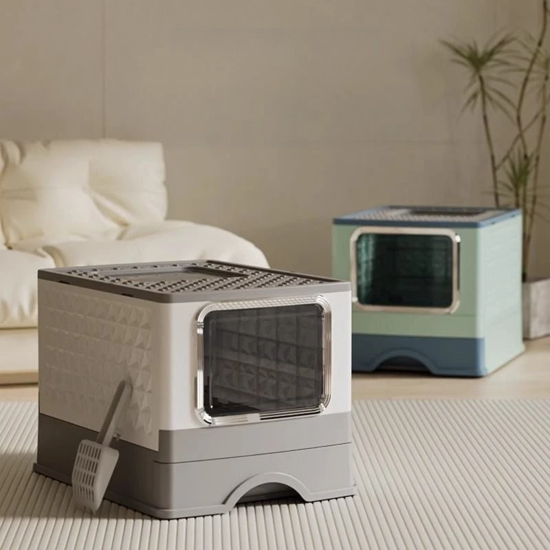 Extra Large Fully Enclosed Drawer Cat Litter Box With Detachable Litter Leak Board Anti Splash No Litter Out Cat Toilet