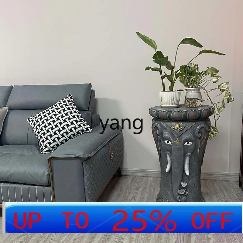 

Lhh Elephant Shelf Table Living Room Balcony Office Decoration Ornament