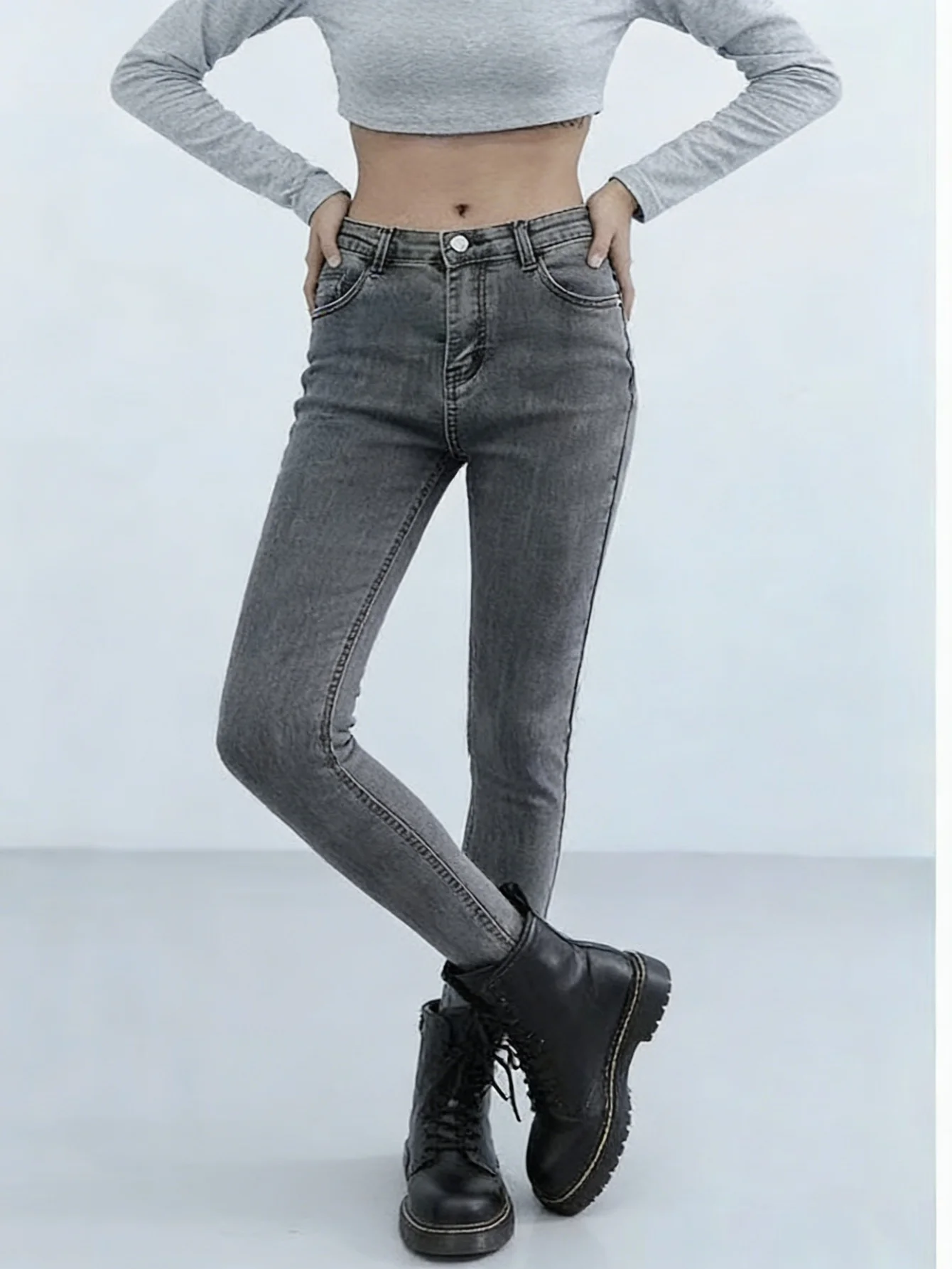 

Джинсы Drip Gray Slim для мужчин, однотонные, минималистичные, в стиле ретро. Аксессуары и ремни в комплект не входят.