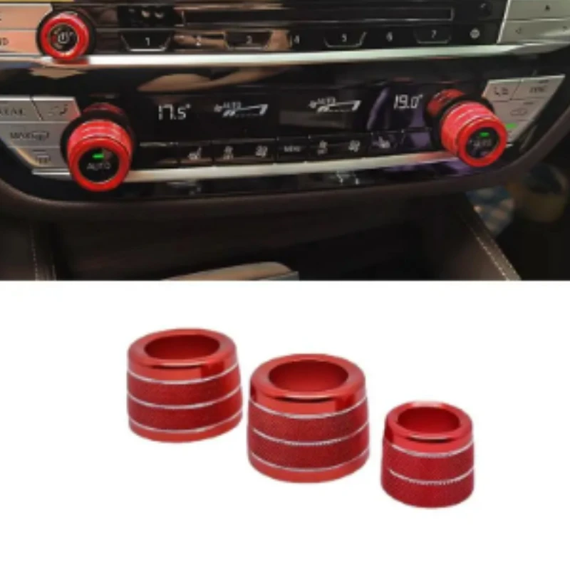 Car Volume Air conditioning Knob Button Ring Trim for BMW 5 6 7 X3 X4 Series G30 G38 G32 G12 G01 G08 G02