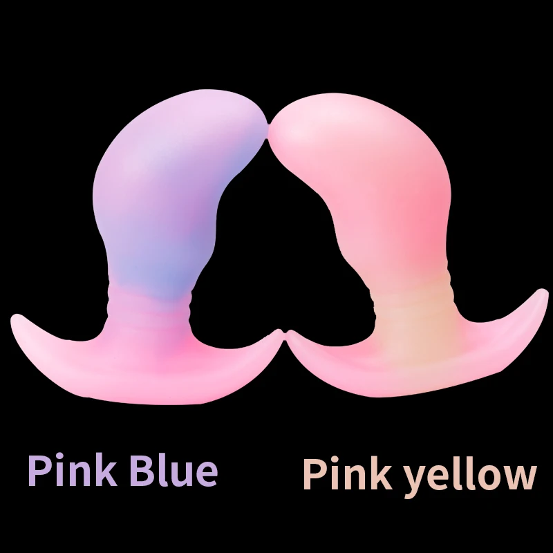 Glow in The Dark Colorful Silicone Buttocks Butt Plug Soft Women\'s Gay Men Prostate Massager