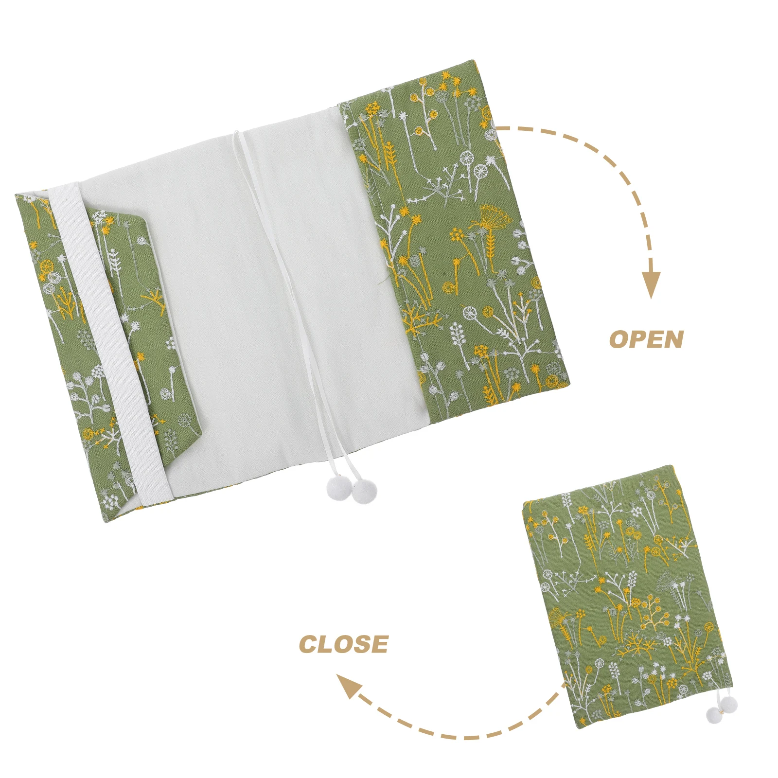 Delicate Fabric Cover Cloth Art A5 Notebook Cover Reusable Protector For Hardcover Schoolbooks Creative Decorative