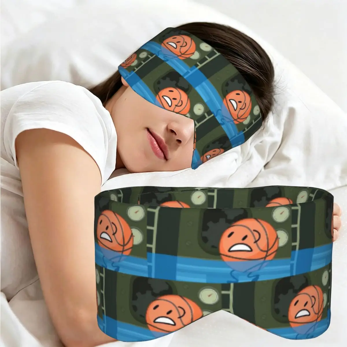 Battle For Dream Island BFDI Basketball sleep mask Portable Eye Cover for Girls Boys Travel Party Gift Eyeshade eyepatch