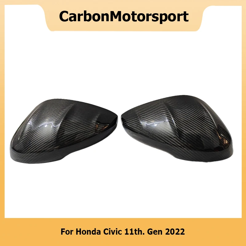 Replacement OEM/Mugen Look Real Carbn Fiber Mirror Cover For Honda Civic 11th. Generation Integra 2022 2023 Rearview Wing Cap