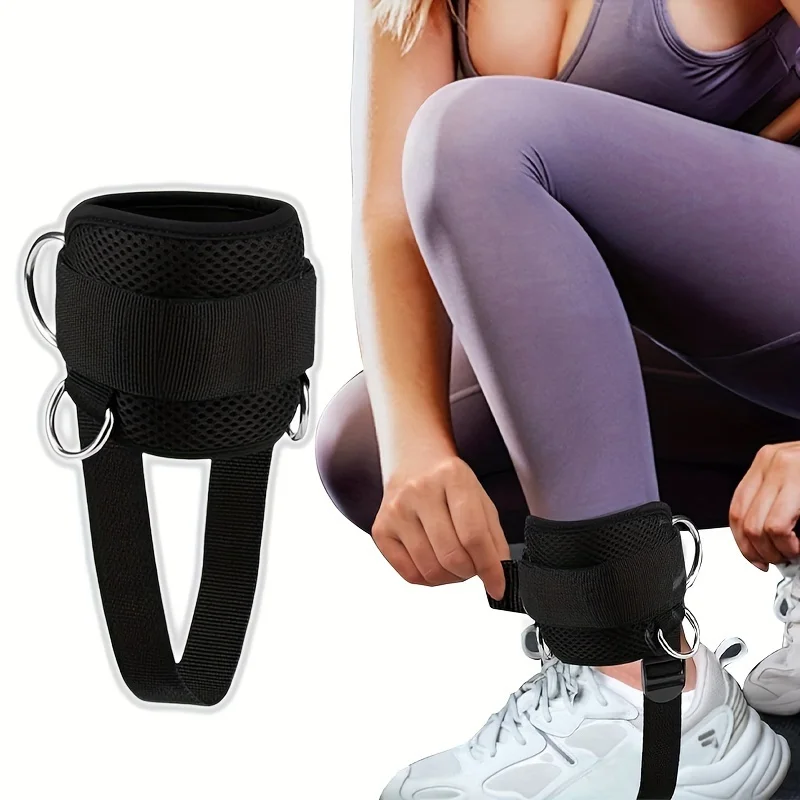 1Pc Gym Leg Strength Workouts Pulley Ankle Straps For Cable Machine D-Ring Design Fitness Ankle Cuffs Ankle Glute Workout Strap